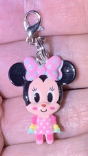 Minnie Mouse Charm Zipper Pull Keychain Add On Clip