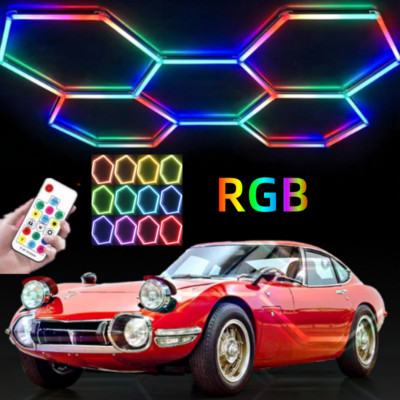 5x RGB Hexagon LED Lampe Werkstatt Garage Wand Decken Leuchte Waben Beleuchtun