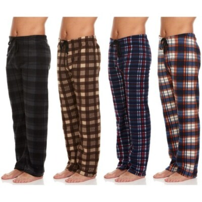 #ad 4 Pack: Men#x27;s Micro Fleece Pajama Pants S 4XL $29.99