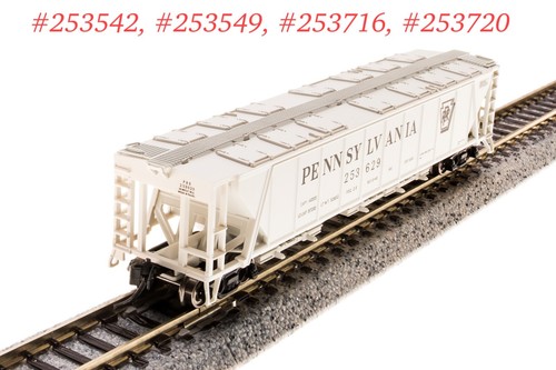 N Scale Broadway Limited BLI 3167 Class H32 5-Bay Covered Hopper PRR 4-Pack NIB - Picture 11 of 12