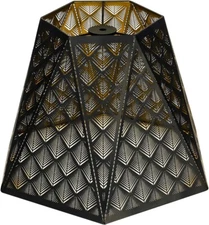 Metal Lampshade w/Pattern of Small Arrows Table Lamp Floor Light, 7 x 13.8 x 9.5