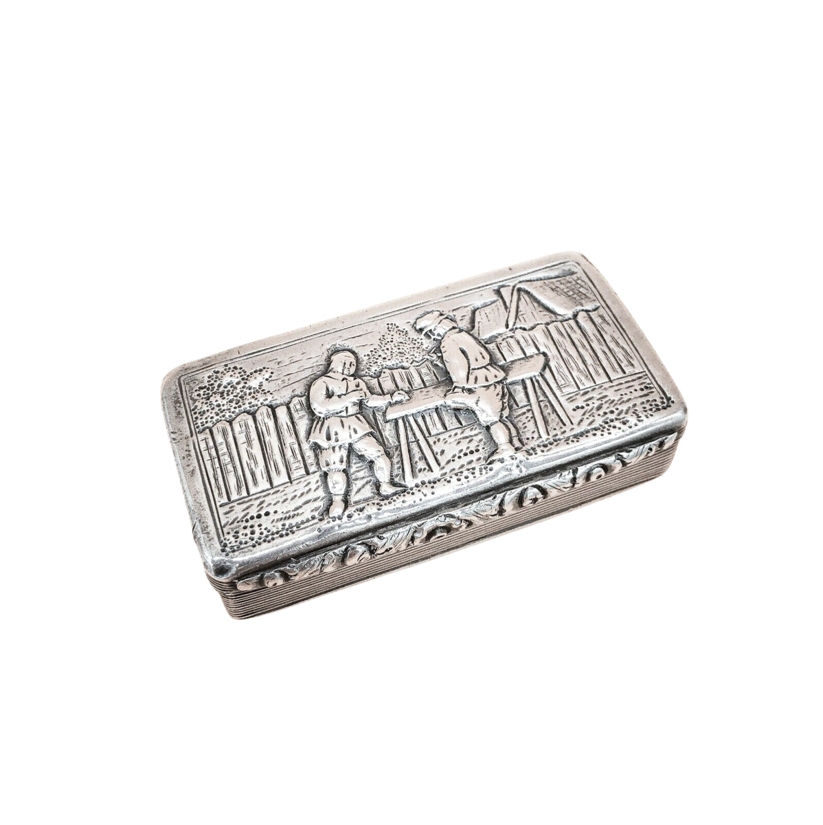 1834 d. English Georgian Sterling Silver Snuff Box, by Edward