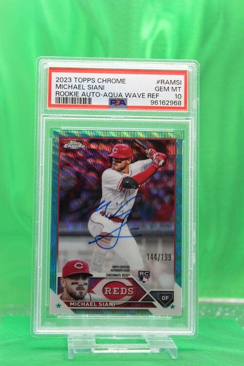 2023 Topps Chrome Aqua Wave Refractor Auto Michael Siani #RA-MSI