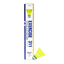 Konex Nylon Shuttlecock | Stable Flight & Fast Recovery (Yellow, Pack of 12)