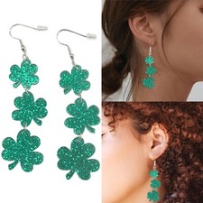 St. Patrick's Day Earrings Sparkling Green Irish Ladies Holiday Jewelry Present