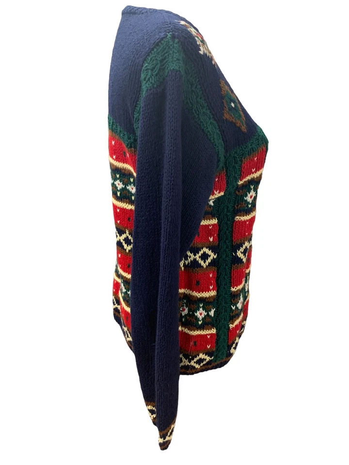 Suéter de malha vintage multicolorido Skyr Sportswear férias - Imagem 2 de 4