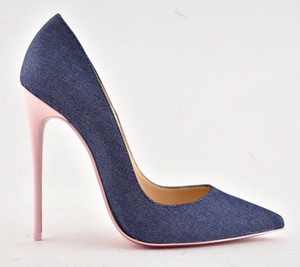 christian louboutin denim heels