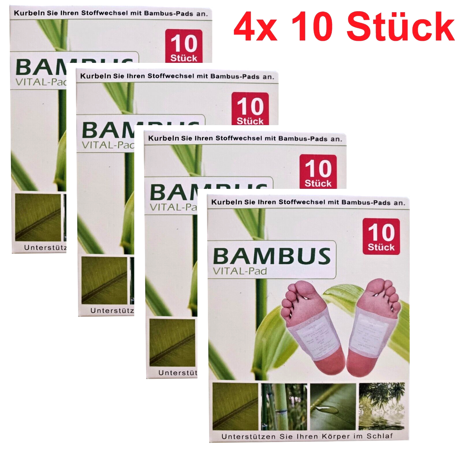 Hailicare Entgiftungspflaster Fusspflaster  Bambus Detox Pads (10-200  Stk), Natrliche Inhaltsstoffe