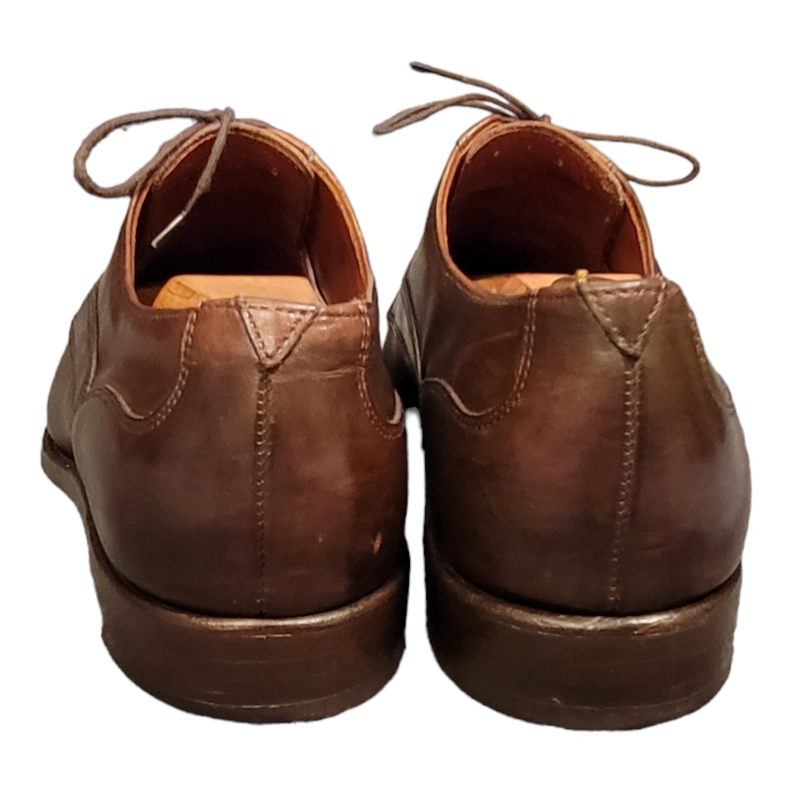 SAOLA Scarpe Allen Edmonds MONTGOMERY marroni in pelle punta spaccata Derby 9 5 3E larghe