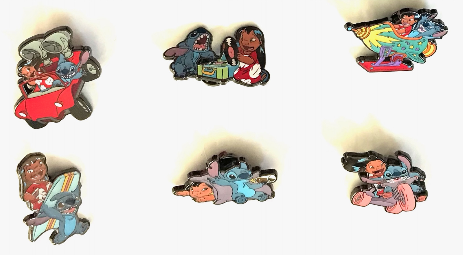 Disney Loungefly Stitch & Lilo Mystery Blind Box Enamel Pin - Full Set 6 Pins