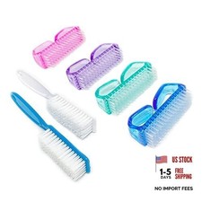 6 Pack Handle Grip Nail Cleaning Brush, Fingernail Brush Cleaner Scrub Color a