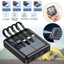 Super 90000000mAh USB Portable Charger Solar Power Bank External Battery Pack US