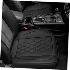 2pack Leather Car Seat Cover,Bottom Seat Covers for Cars,Front 2 PCS Black