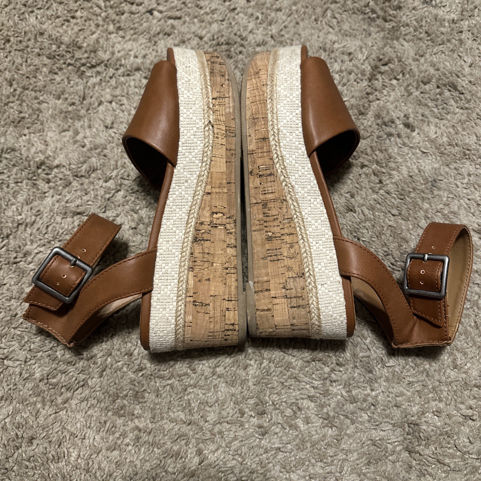 Universal Thread Cognac Bailey Platform Wedge Pum… - image 8