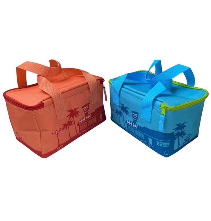 Trader joe's Mini Insulated Bags SET PEACH & BLUE NEW LIMITED