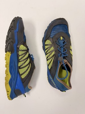 Merrell Hydro Run 2.0 Boys Water Shoes Size 4M Blue/Gray/Green [D]