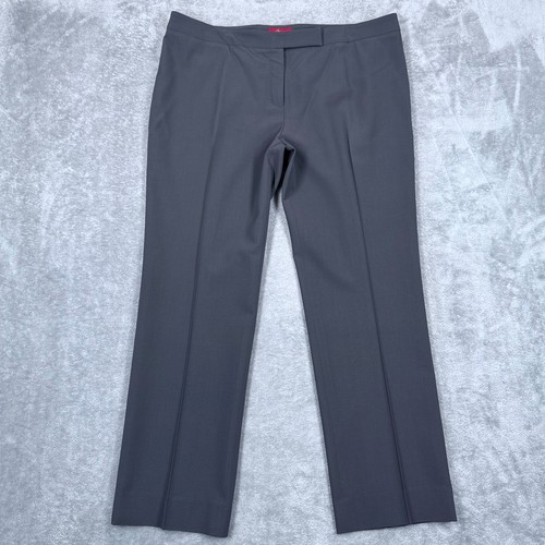 Brioni, Brioni Virgin Wool Dress Pants Womens US 12 IT 48 Gray Straight Trousers Italy