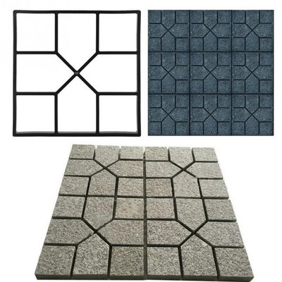 DIY Garden Path Maker Mold Concrete Paving Mould Brick Pavement Cement Stone.