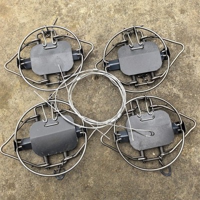 Lot 4 & 4-3/10In Coil Spring Rat Traps Rabbit Trap Mice Mouse NuisanceTrapping 
