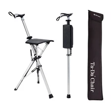 Ta-Da Chair, Portable Trekking Hiking Pole, Folding Walking Stick with Seat, ...