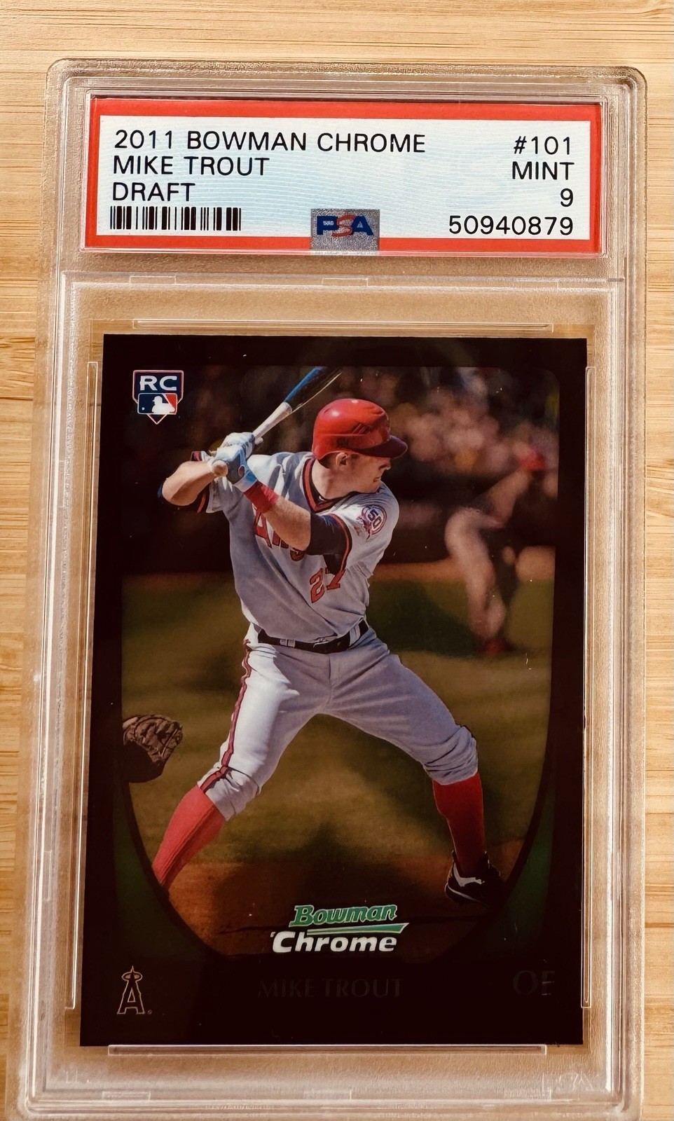 2011 Bowman Draft Chrome Mike Trout #101 PSA 9 MINT Rookie RC