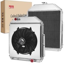 3 Row Radiator Shroud Fan For 1942-1952 1950 Ford F1 F2 F3 Truck For Chevy V8