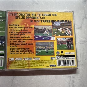 NFL 2K+ NFL 2K1 w/ Manuals Lot of 2 SEGA Dreamcast TESTED