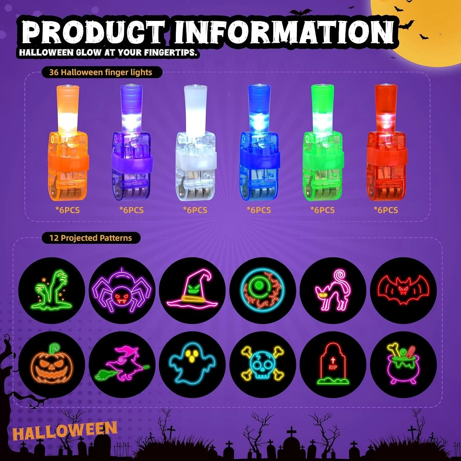 Halloween Projection Finger Toys