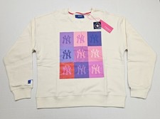 Terez x MLB New York Yankees Off White Crew Neck Sweatshirt - Womens Size Medium