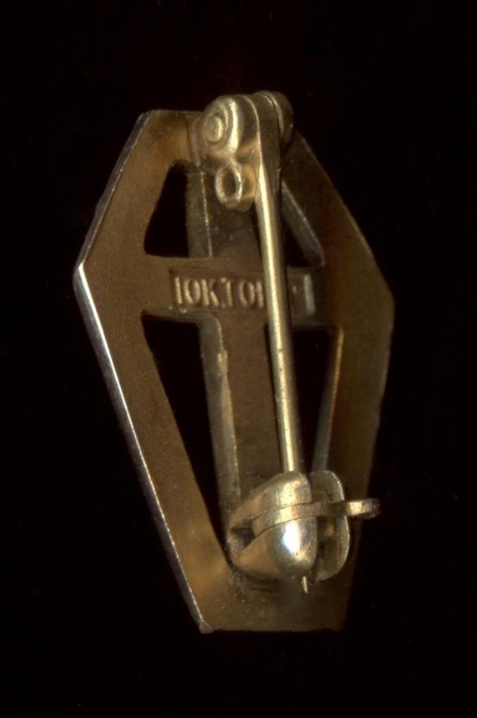 10K 1.91 Gram Fine Solid Yellow Gold 18mm Cross WSCS Christian Service Pin *ki View 2