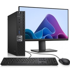DELL OptiPlex 7050 Micro Desktop PC i5-6th 16GB 256GB SSD New 24" WiFi Windows11