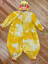 Yellow Floral Print Child's Clown Costume