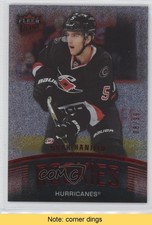 2015 Fleer Showcase Ultra Rookies Platinum Medallion 8/99 Noah Hanifin READ 0c3