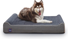 Orthopedic Memory Foam Extra Large Dog Bed with Pillow and Durable Water Proof L