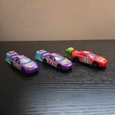 Y2K 2005 General Mills Cereal NASCAR Plastic Racecar Launcher Toy Lot USED