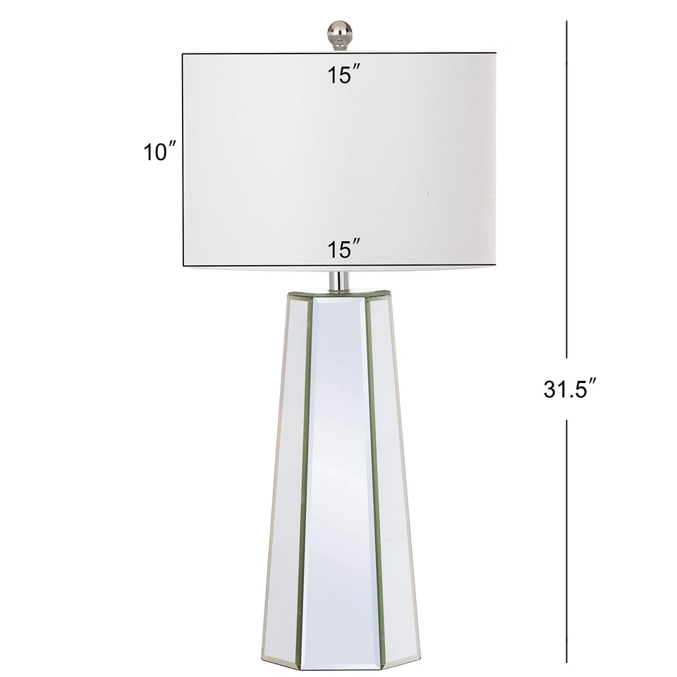 Lighting Collection Janice Modern Art Deco Mirror Chrome 32-inch Bedroom Livi... - Image 4 of 4