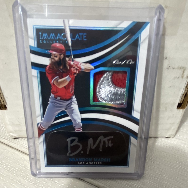 2022 Immaculate Nike Patch Brandon Marsh Eye Black Auto One of One 1/1