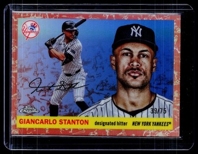 2025 Topps Chrome Platinum #188 Giancarlo Stanton Rose Gold Toile  #/75