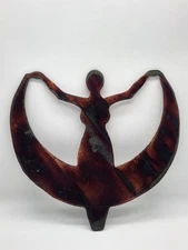 Decorative Moon Goddess Cut Metal Wall Art Hanging Celestial Home Decor 12"