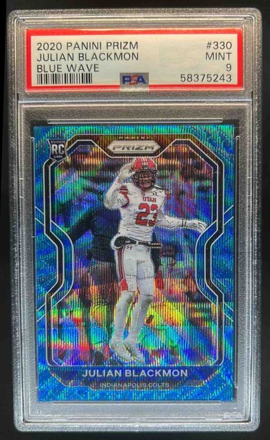 2020 Prizm Julian Blackmon RC Blue Wave #/199 Colts PSA 9