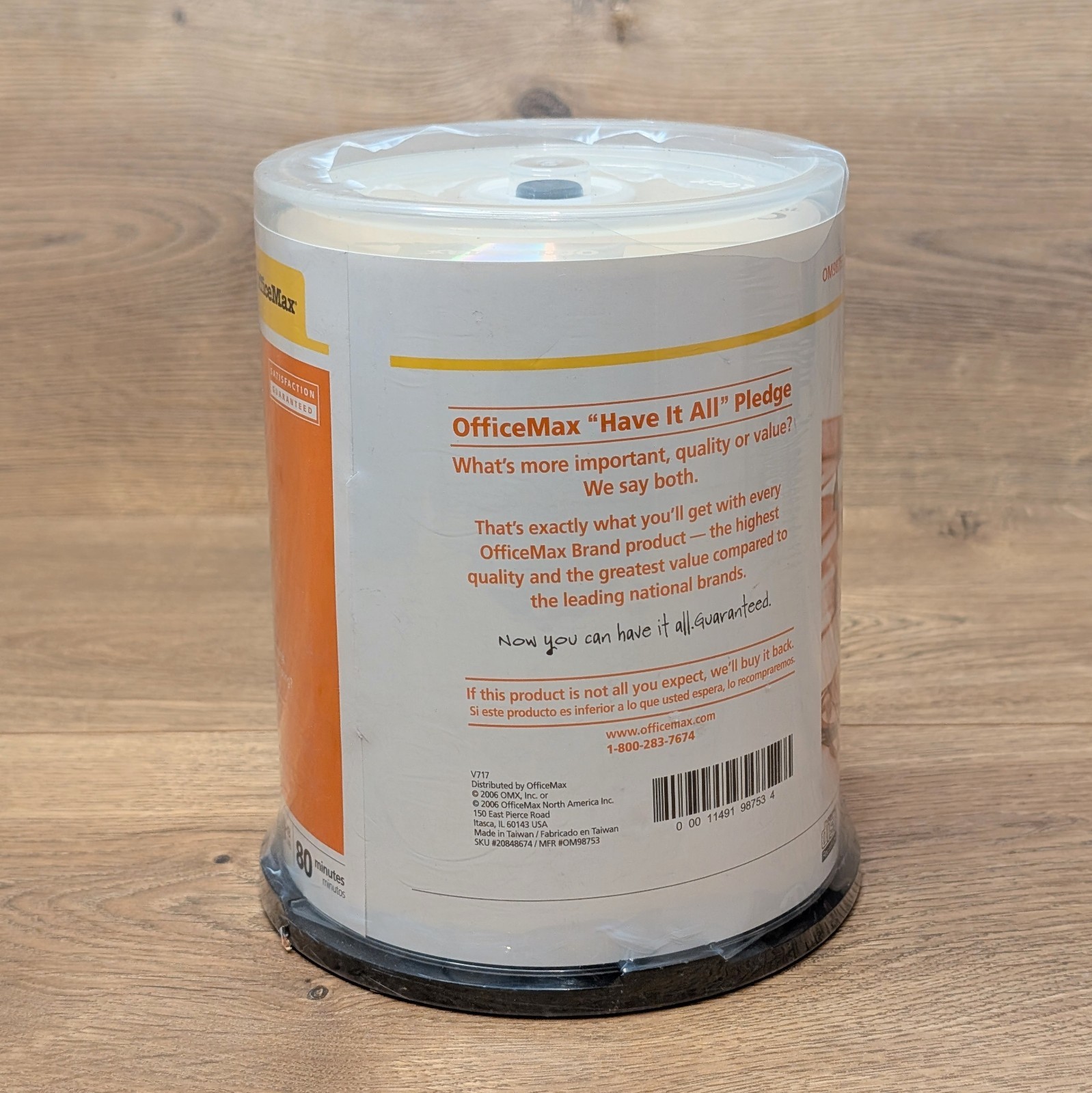 Office Max CD-R Digital Media 52X 700mb 80Min 100 Pack New Factory Sealed