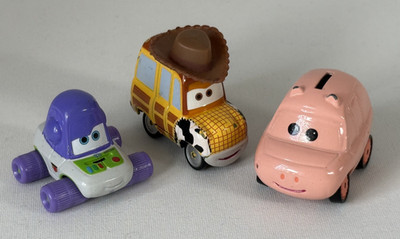 Disney Pixar Cars Toy Story Woody Buzz Lightyear Hamm Die Cast Cars Mattel