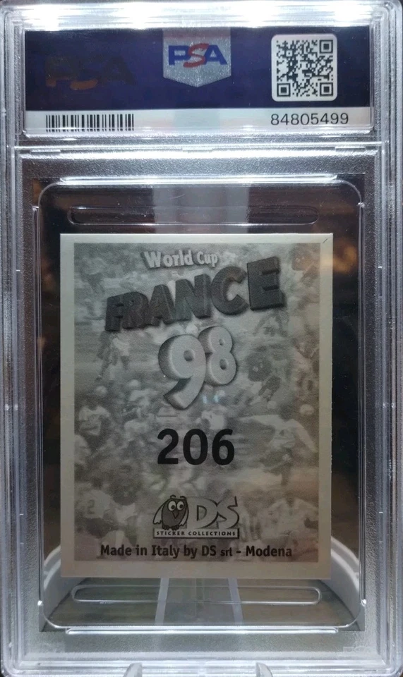 Pegatina DS Dennis Bergkamp Copa Mundial Francia 1998 PSA 6 POP 1 mejor calificada 🔥 Foto 2 de 2