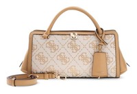 Guess Audrey Logo Girlfriend Satchel S Schultertasche Tasche Beige Logo Creme