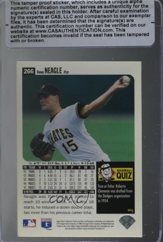 CAS Certified 1996 Upper Deck Collector's Choice Denny Neagle #266 ...