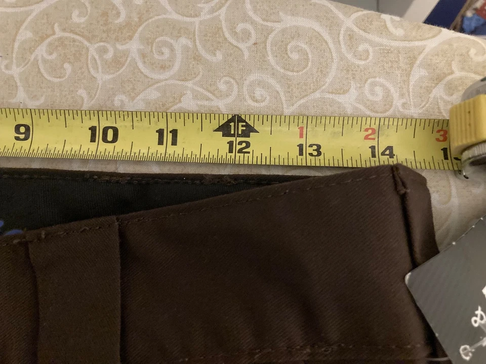 Pantalones de Trabajo Dickies Sarga Pierna Cónica Calce Ajustado Flex Marrón Para Hombres 28x30" Nuevos con Etiquetas Foto 3 de 4