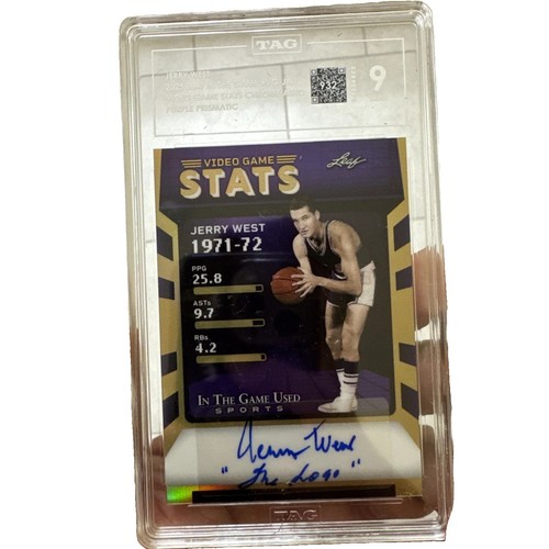 2025 Leaf In The Game Used HOF Auto #3/6 Jerry West “The Logo” Inscription TAG