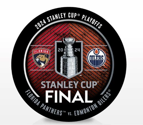 2024 STANLEY CUP FINAL PUCK FLORIDA PANTHERS NHL CHAMPIONS! VS. EDMONTON OILERS - Picture 2 of 2