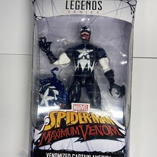 Marvel Legends Venomized Captain America     Maximum Venom  tape crack  box wear