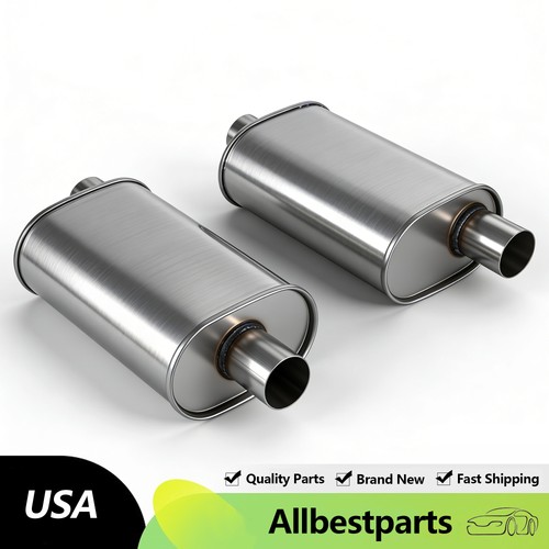 71226 Performance Exhaust Muffler 409S 2.5" Offset In / 2.5" Center Out ...
